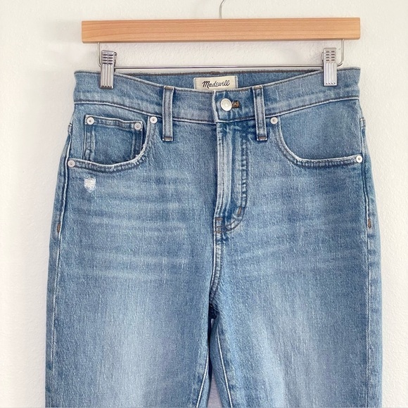 NWT Madewell Petite Perfect Vintage Jean High Waist Distressed Denim Coney 27P - Picture 8 of 16